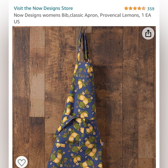 Classic Apron- Lemon Print - Picture 2 of 12